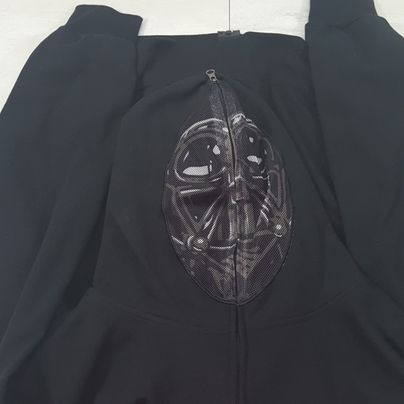 Men 2002 Vintage Darth Vader Star Wars Full Face Zip Hoodie Medium - Picture 3 of 5